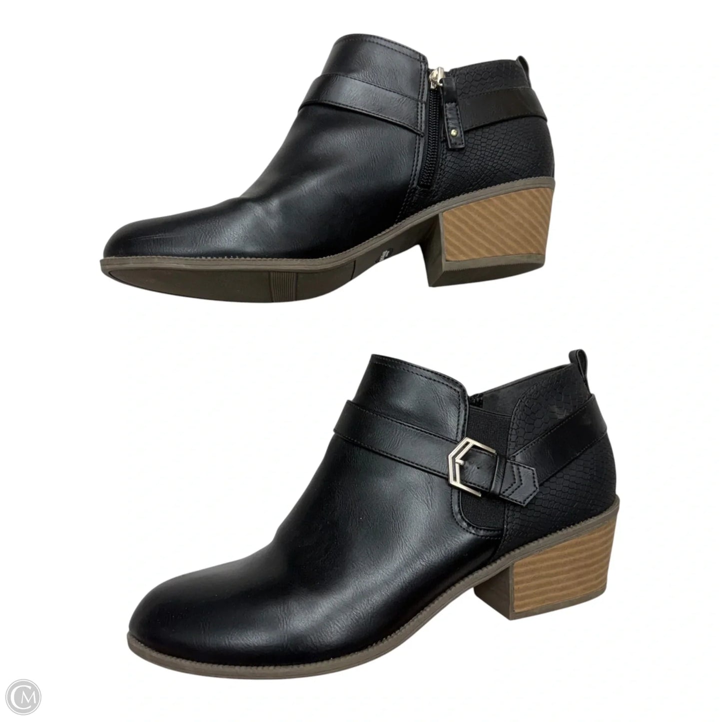 Boots Ankle Heels By Dr Scholls In Black, Size: 10