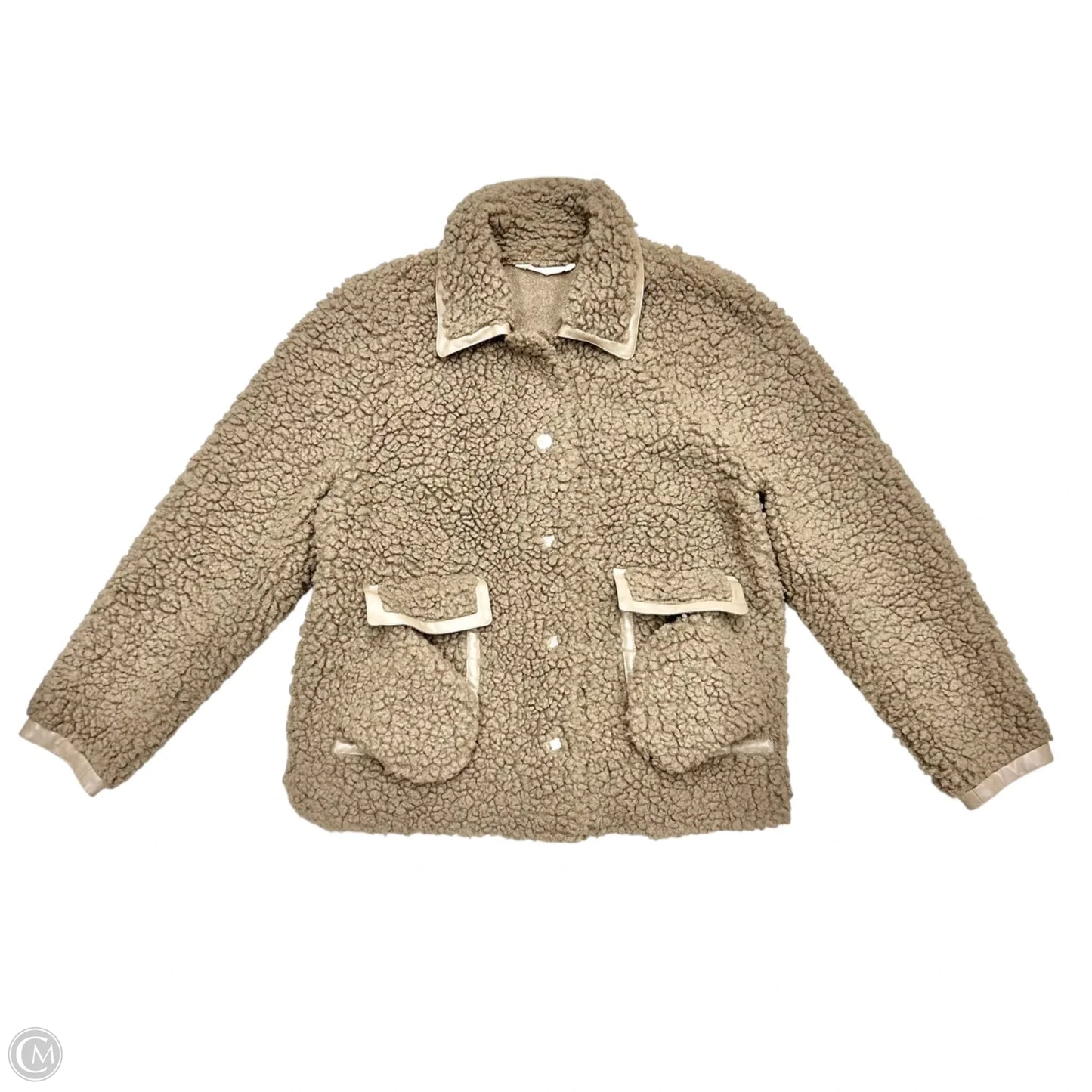 Jacket Faux Fur & Sherpa By Soft Surroundings In Taupe, Size: M