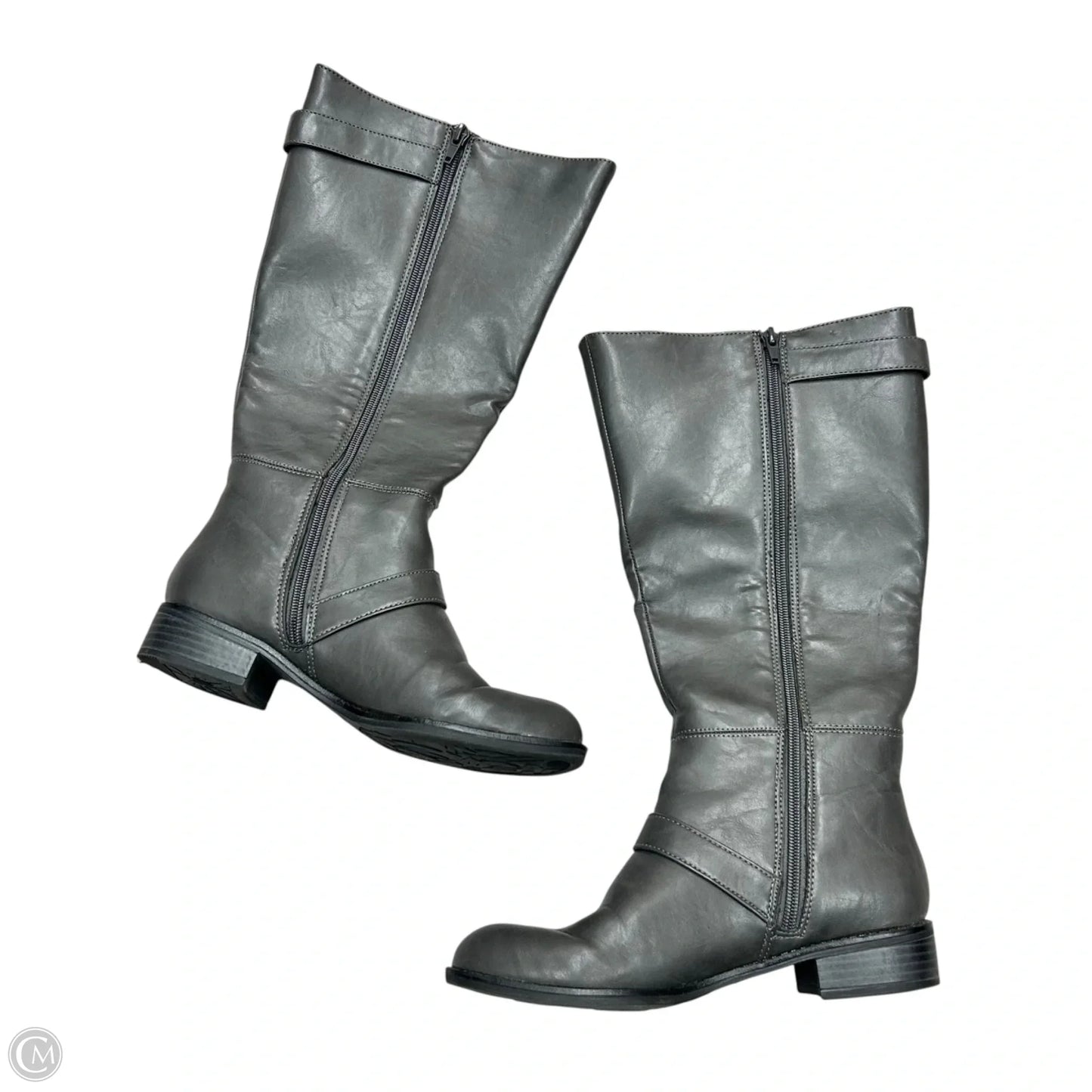 Boots Knee Flats By Life Stride In Grey, Size: 6