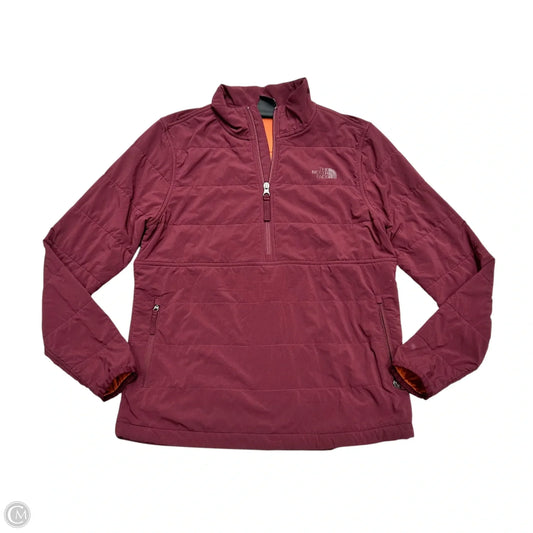 Athletic Jacket By The North Face In Maroon, Size: M