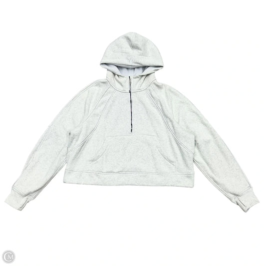 Athletic Sweatshirt Hoodie By Lululemon In Grey, Size: Xl/xxl
