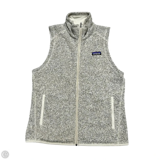 Vest Fleece By Patagonia In Cream & Grey, Size: M