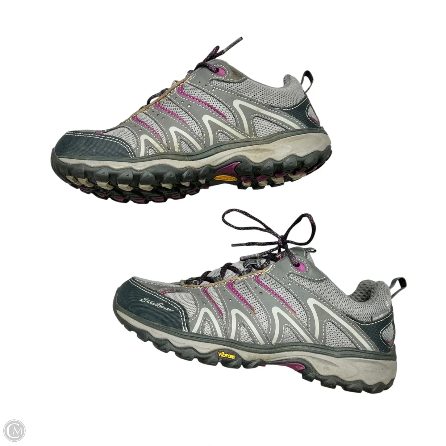 Shoes Hiking By Eddie Bauer In Grey & Purple, Size: 7