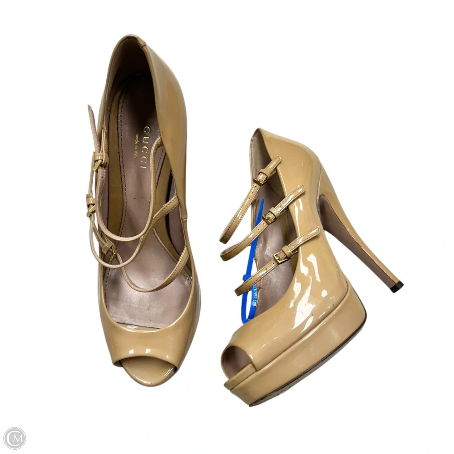 Shoes Luxury Designer By Gucci In Beige, Size: 8