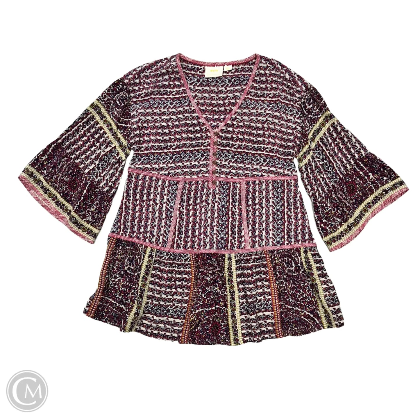 Tunic 3/4 Sleeve By Maeve In Multi-colored, Size: S