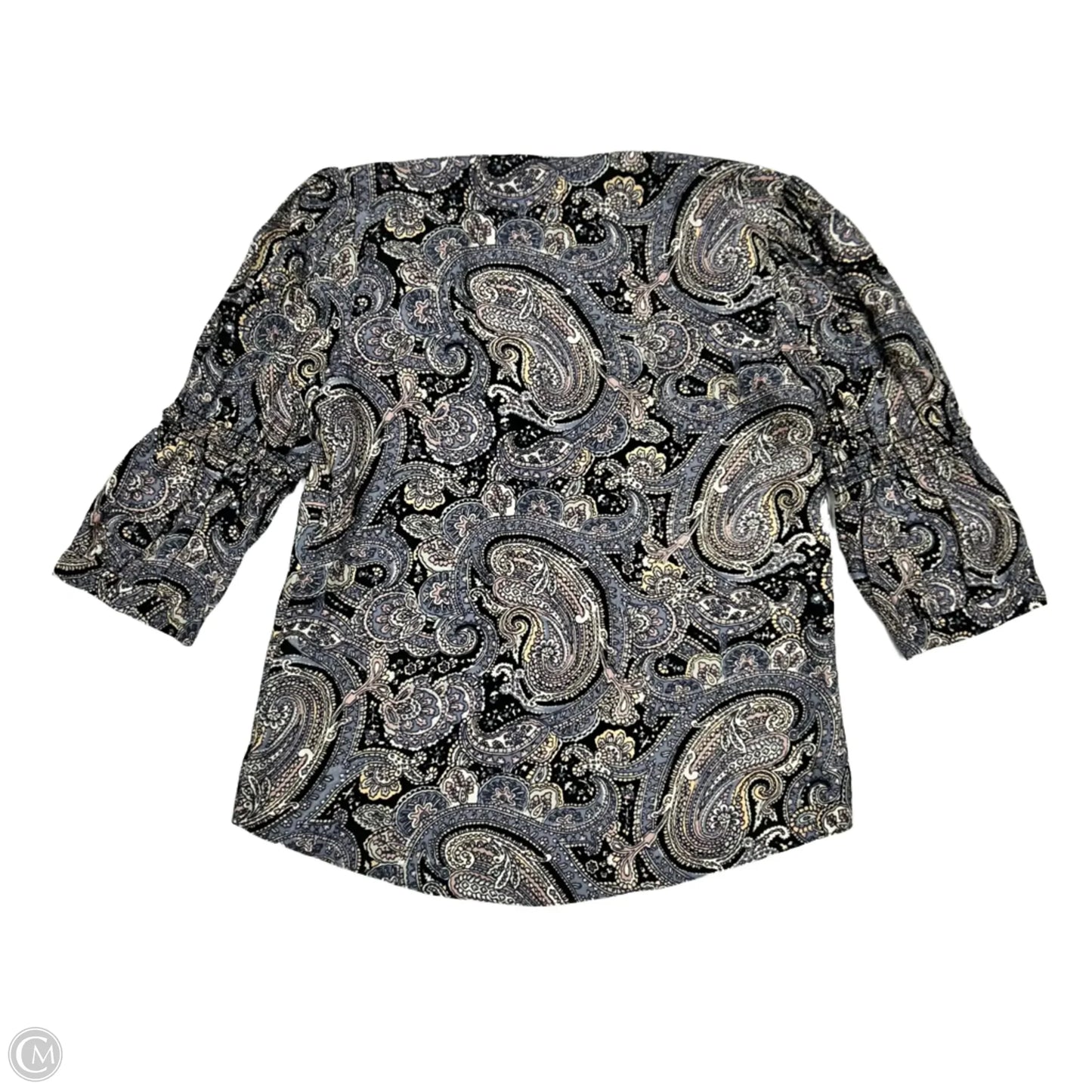 Top 3/4 Sleeve Designer By Rebecca Minkoff In Paisley Print, Size: Xs