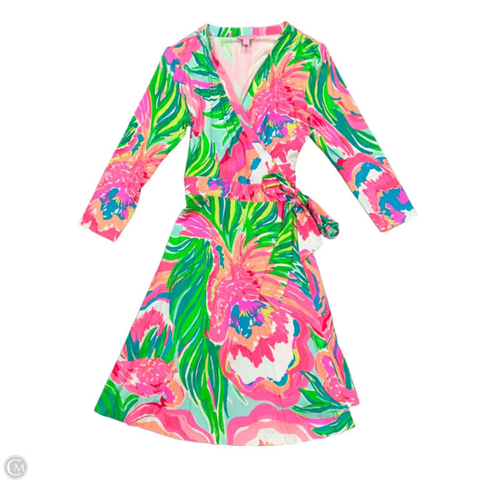 Dress Designer By Lilly Pulitzer In Green & Pink, Size: Xs
