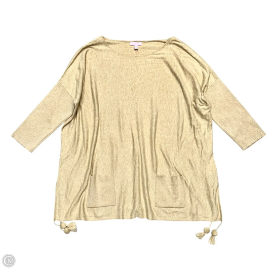Top Long Sleeve Designer By Lilly Pulitzer In Tan, Size: Xl