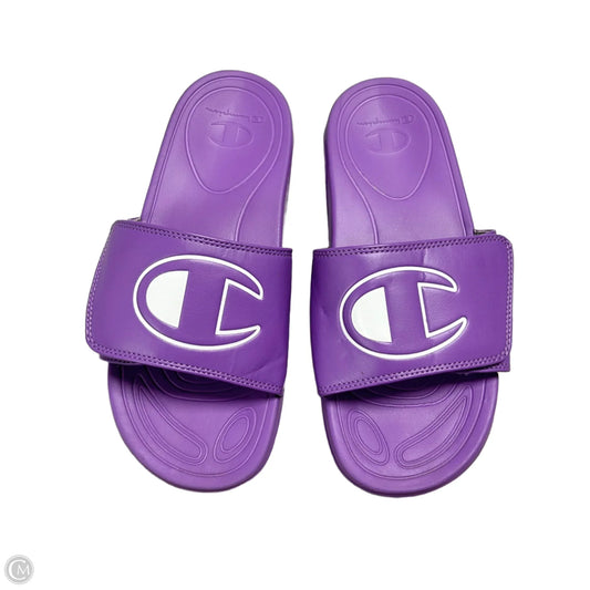 Sandals Flats By Champion In Purple, Size: 9