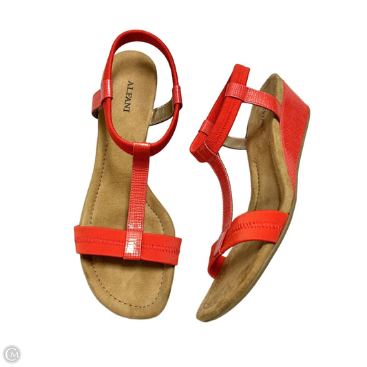 Sandals Heels Wedge By Alfani In Orange, Size: 9
