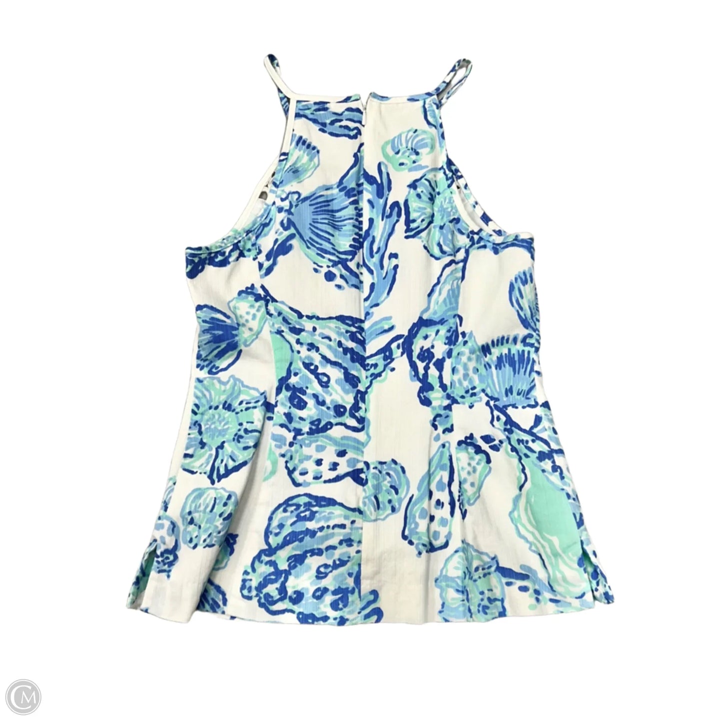 Top Sleeveless Designer By Lilly Pulitzer In Blue & White, Size: Xs