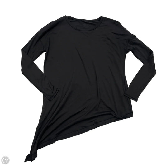Athletic Top Short Sleeve By Lululemon In Black, Size: M