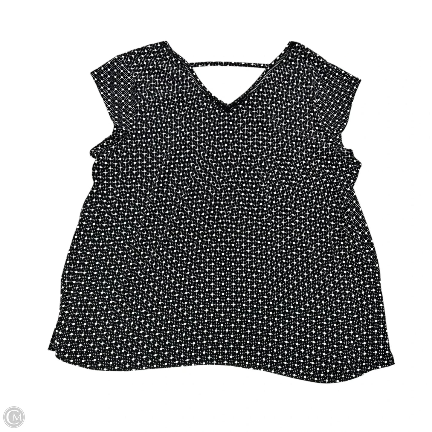 Top Short Sleeve By Dr2 In Polkadot Pattern, Size: 3x