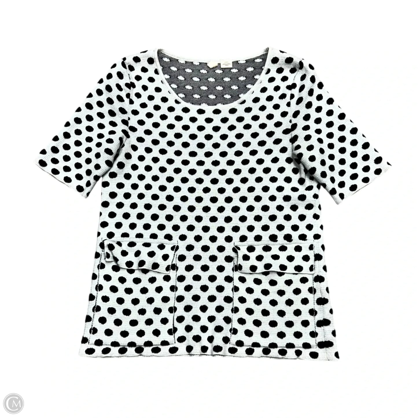 Sweater Short Sleeve By Moth In Black & White, Size: Xxs
