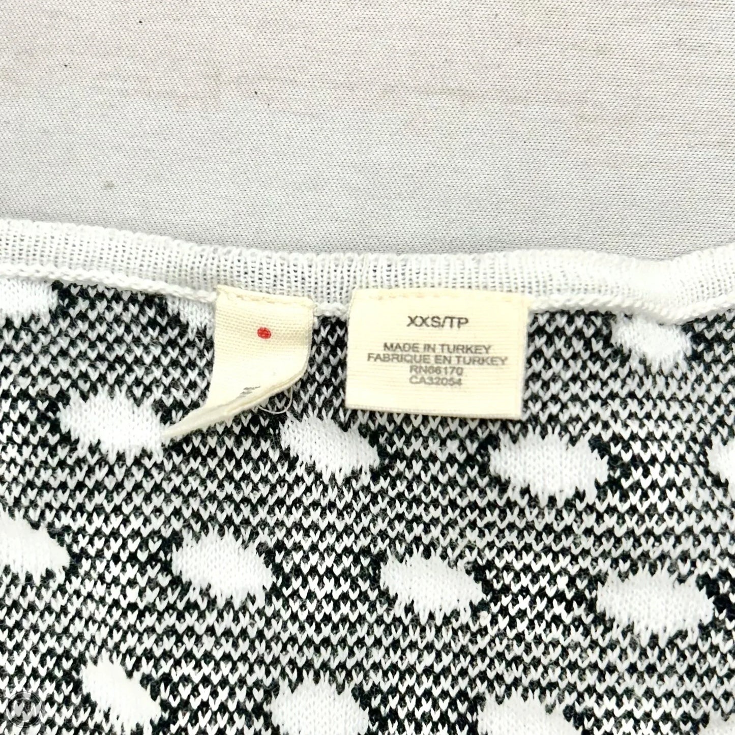 Sweater Short Sleeve By Moth In Black & White, Size: Xxs