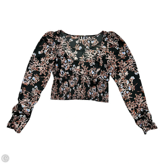 Top Long Sleeve By Free People In Black & Red, Size: Xs