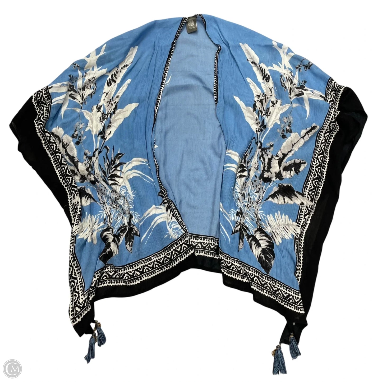 Shawl By Vince Camuto In Black & Blue, Size: Osfm
