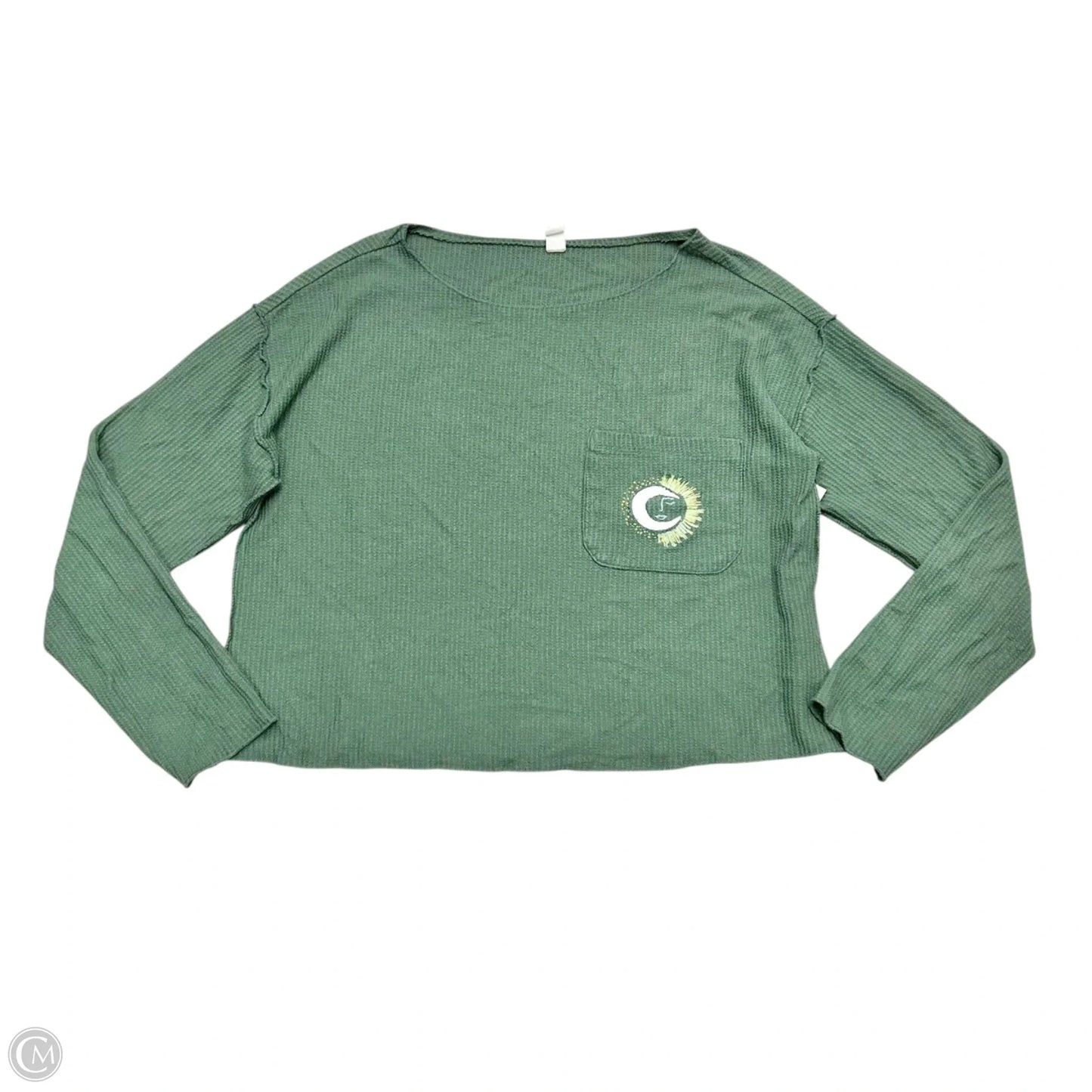 Top Long Sleeve By Daily Practice By Anthropologie In Green, Size: Xs