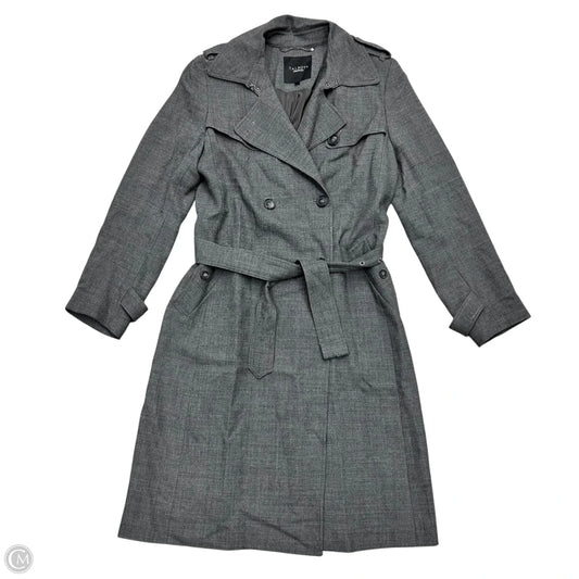 Coat Trench Coat By Talbots In Grey, Size: M