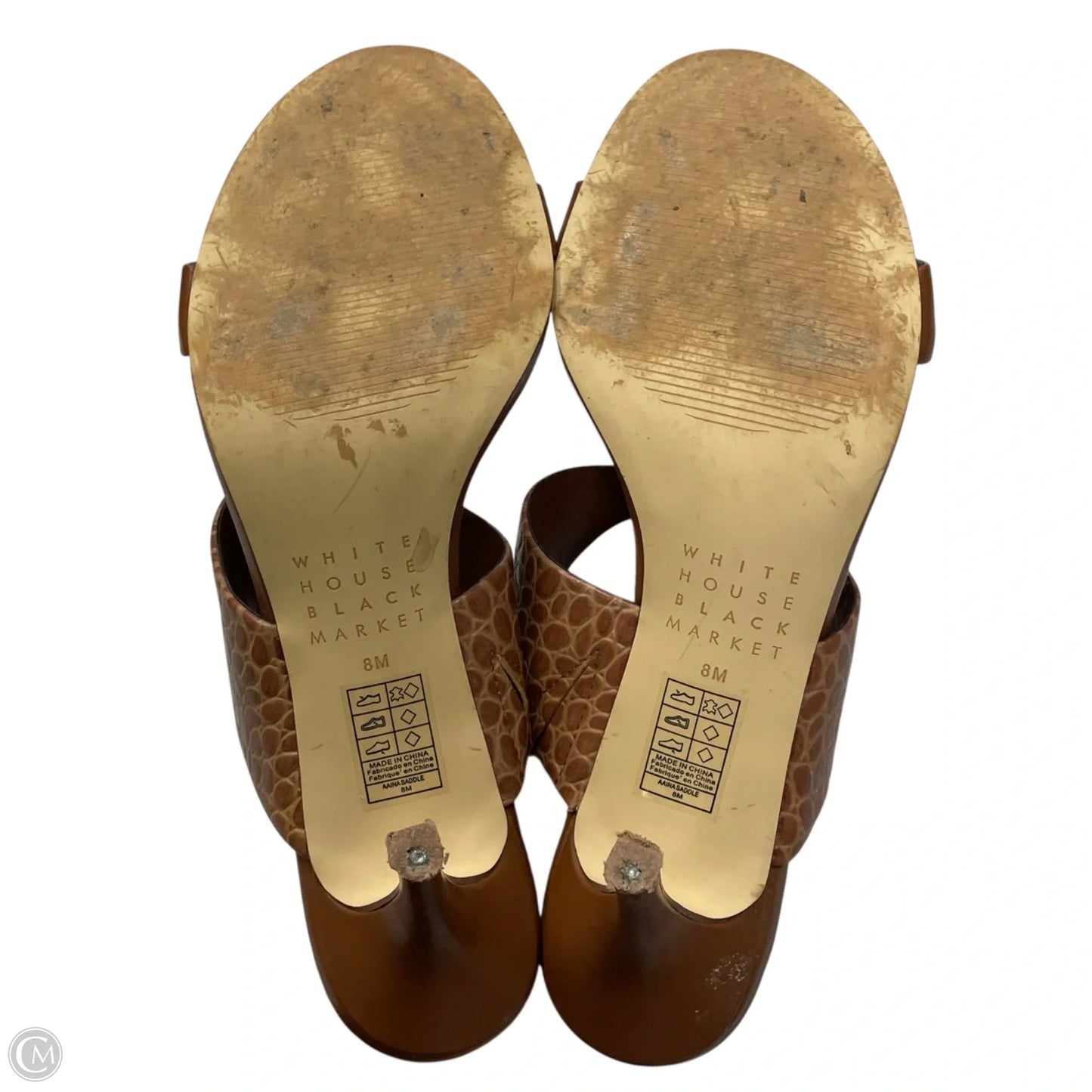 Sandals Heels Stiletto By White House Black Market In Brown, Size: 8