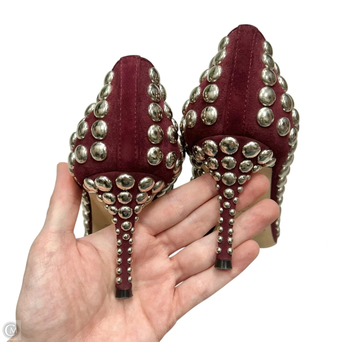 Shoes Heels Kitten By Sergio Rossi In Maroon, Size: 5.5