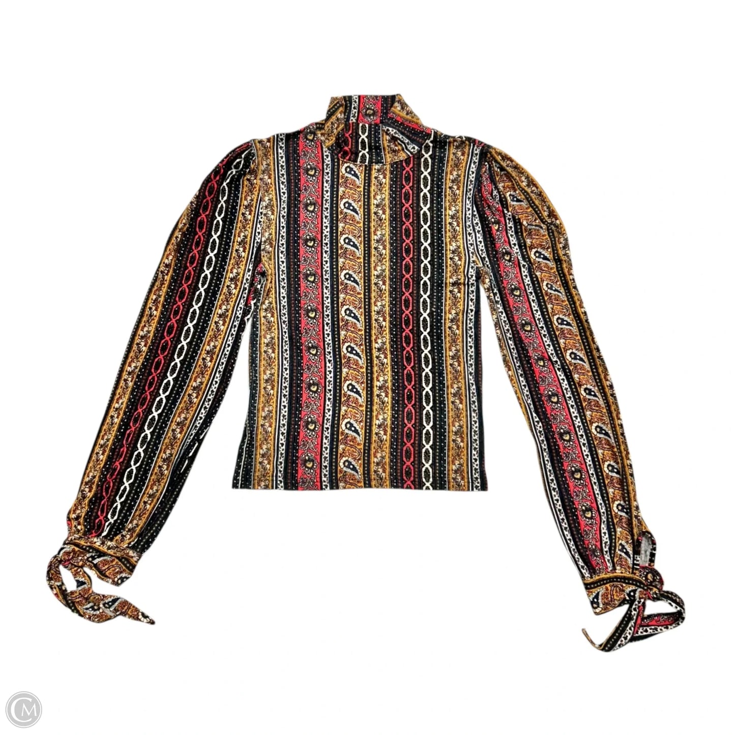 Top Long Sleeve By Free People In Black & Orange, Size: Xs