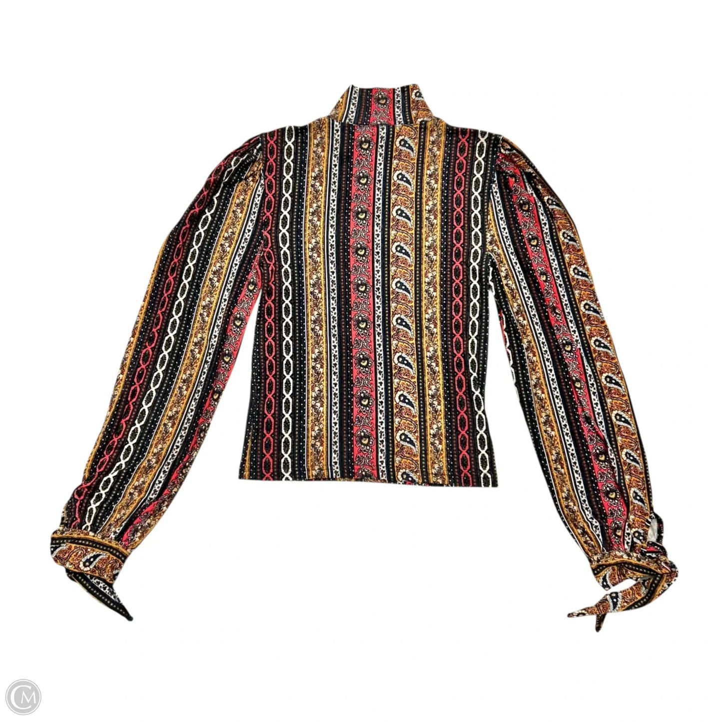 Top Long Sleeve By Free People In Black & Orange, Size: Xs