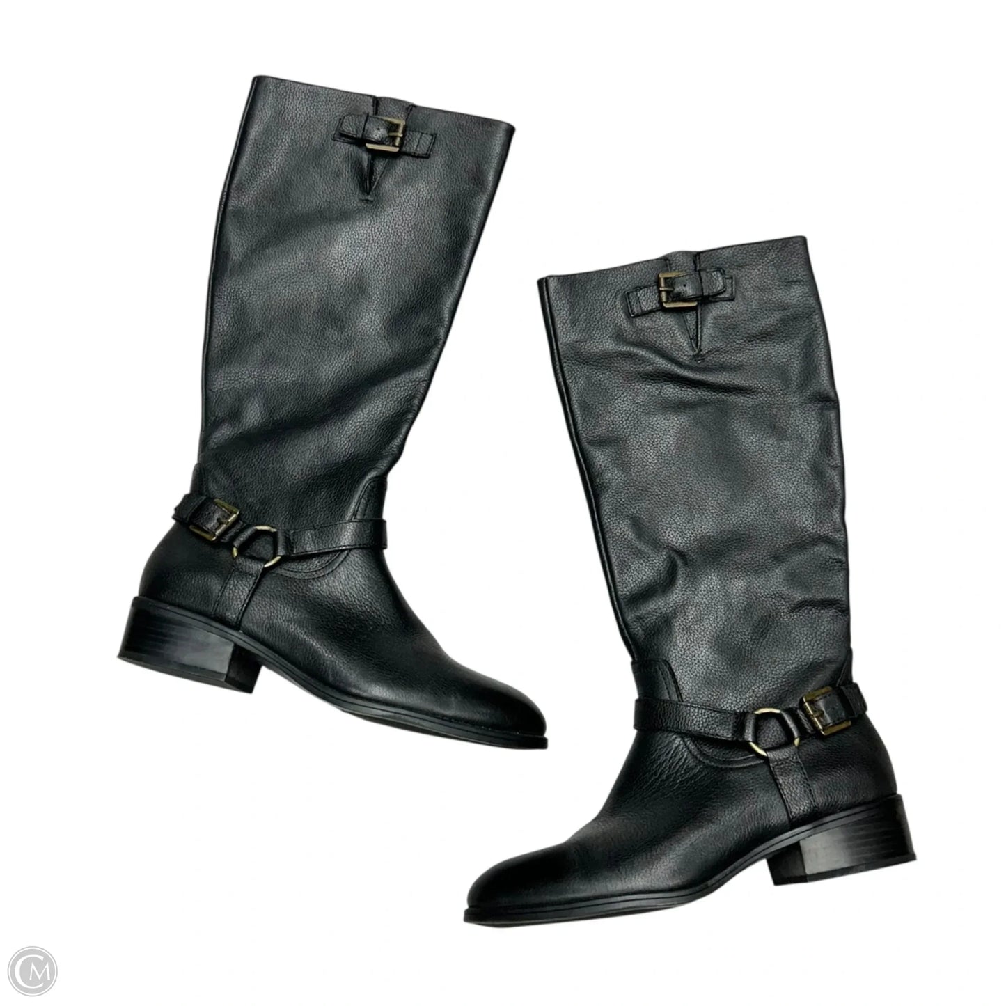 Boots Mid-calf Flats By Ralph Lauren In Black, Size: 10
