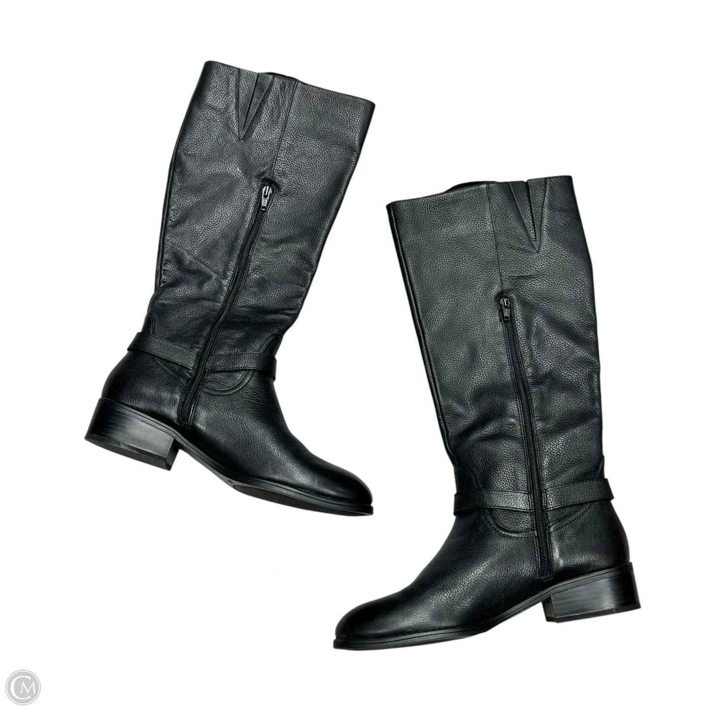 Boots Mid-calf Flats By Ralph Lauren In Black, Size: 10