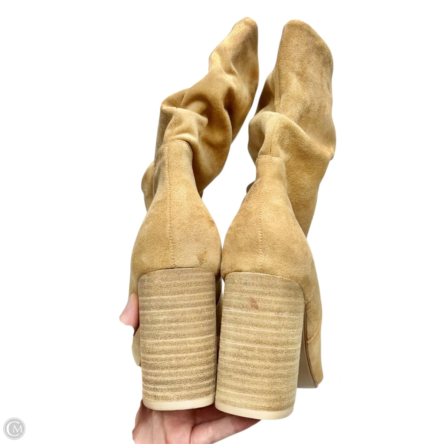 Boots Ankle Heels By Ccocci In Tan, Size: 8.5