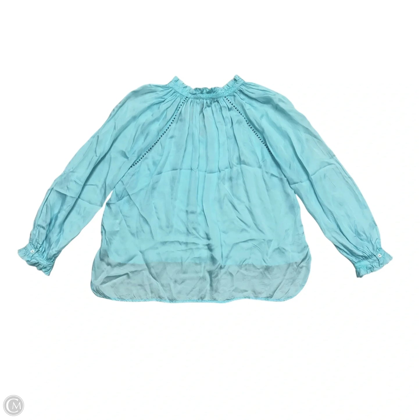 Top Long Sleeve By Zadig And Voltaire In Aqua, Size: Xs