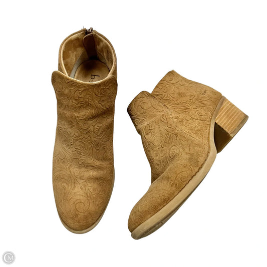 Boots Ankle Heels By Boc In Tan, Size: 8