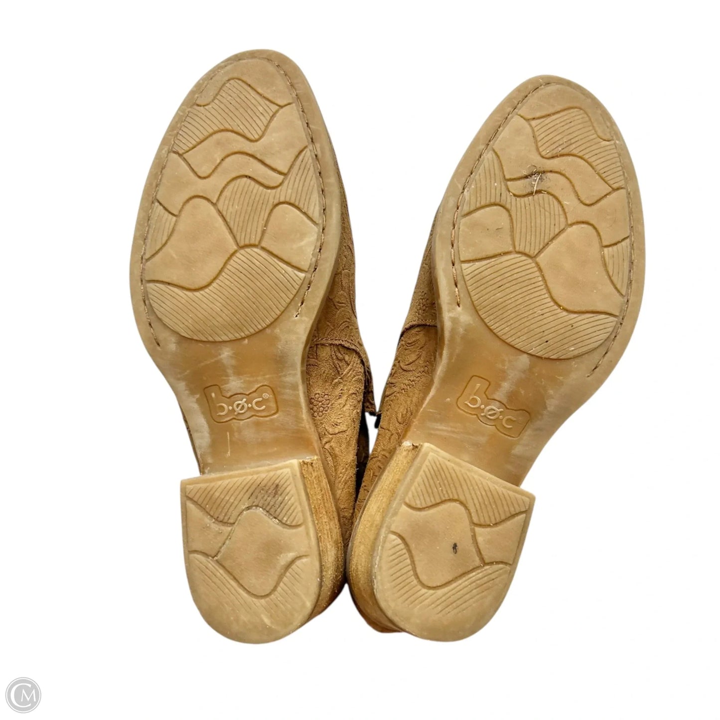 Boots Ankle Heels By Boc In Tan, Size: 8