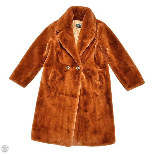 Coat Faux Fur & Sherpa By Cliche In Orange, Size: S