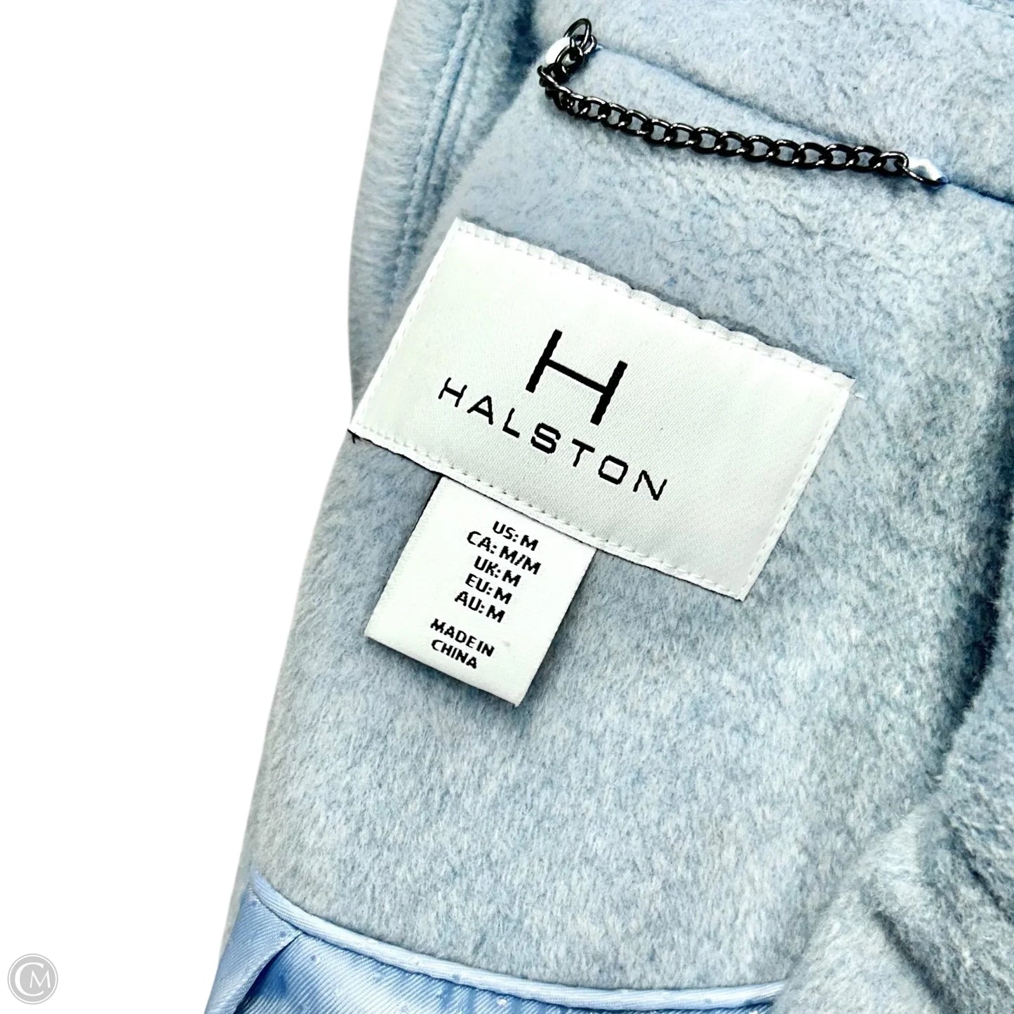 Coat Designer By Halston In Blue, Size: M