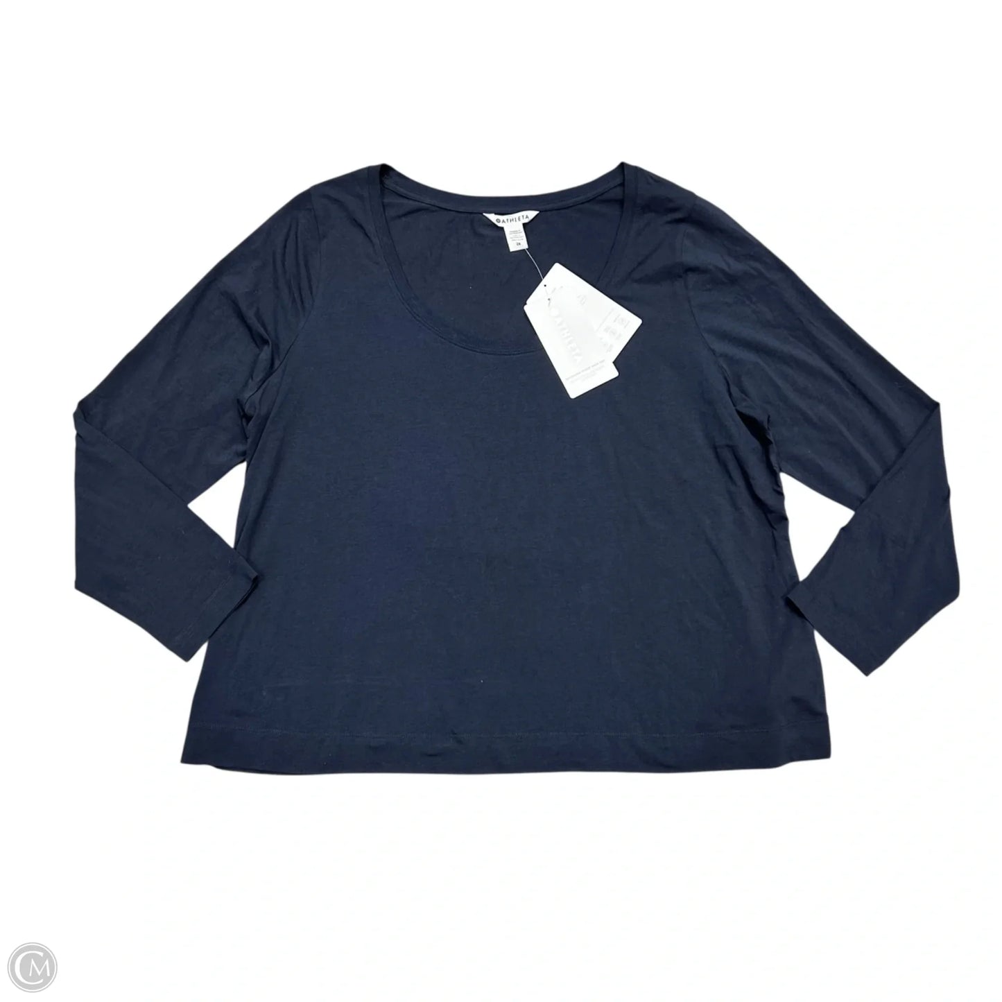 Top Long Sleeve By Athleta In Navy, Size: 2x