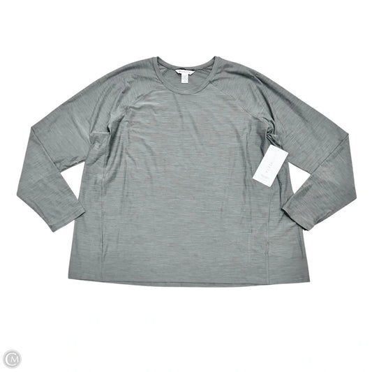 Athletic Top Long Sleeve Crewneck By Athleta In Grey, Size: 2x