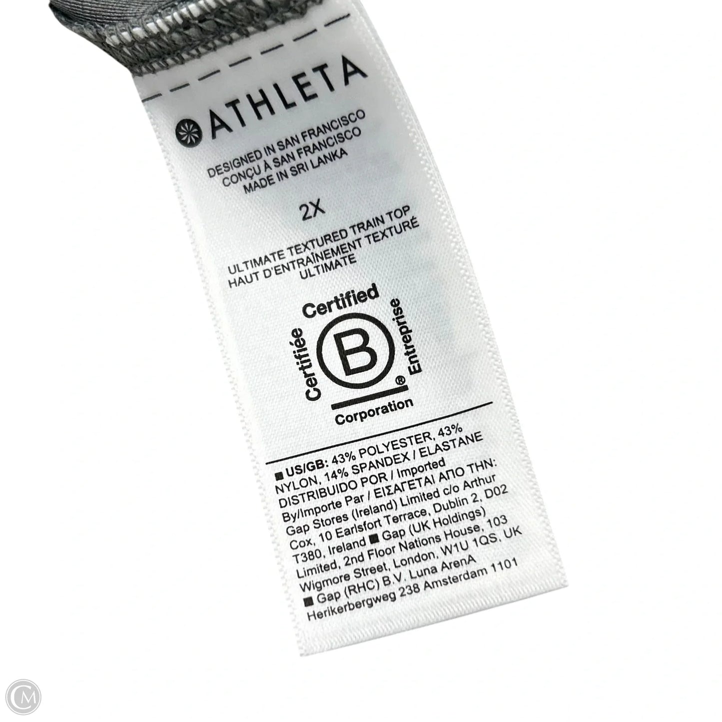 Athletic Top Long Sleeve Crewneck By Athleta In Grey, Size: 2x