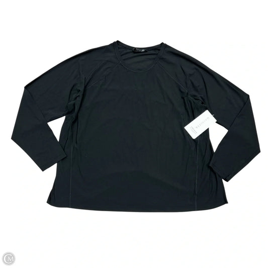 Athletic Top Long Sleeve Crewneck By Athleta In Black, Size: 2x