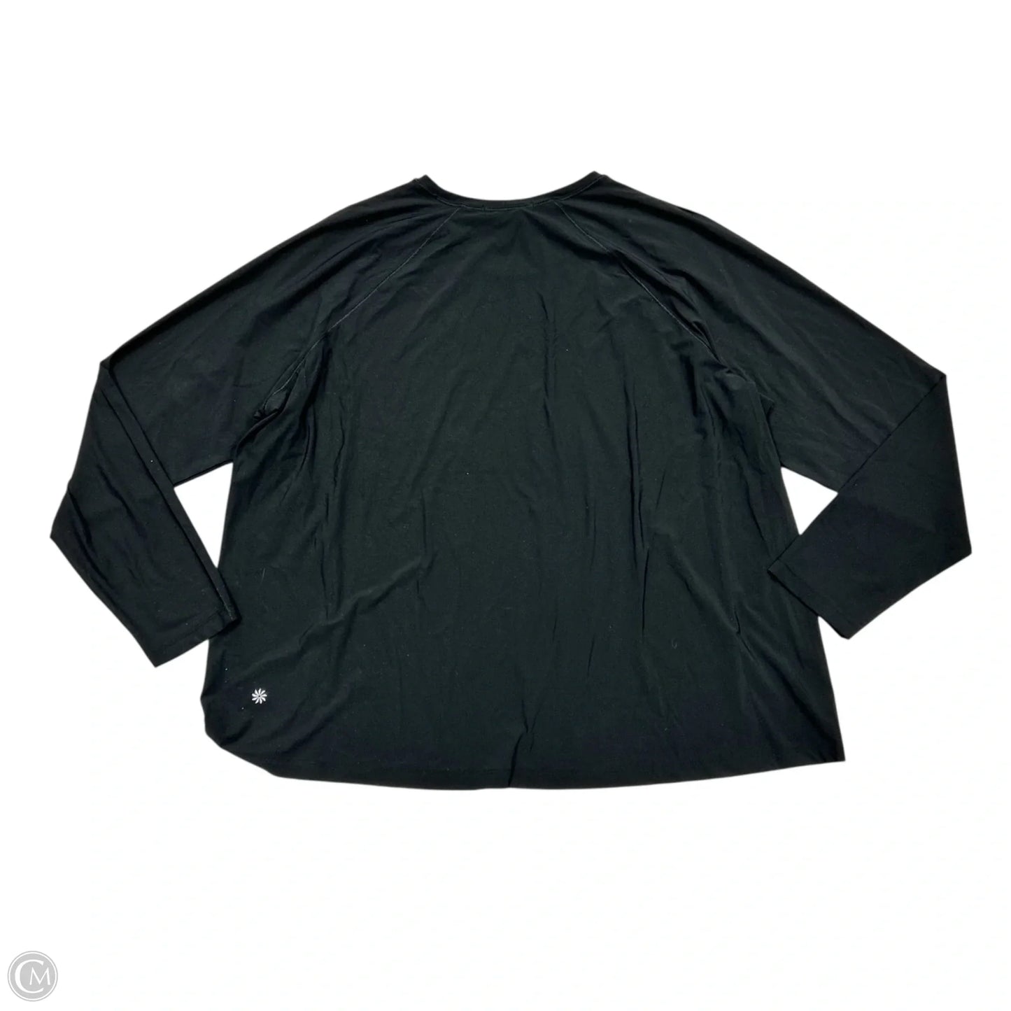 Athletic Top Long Sleeve Crewneck By Athleta In Black, Size: 2x