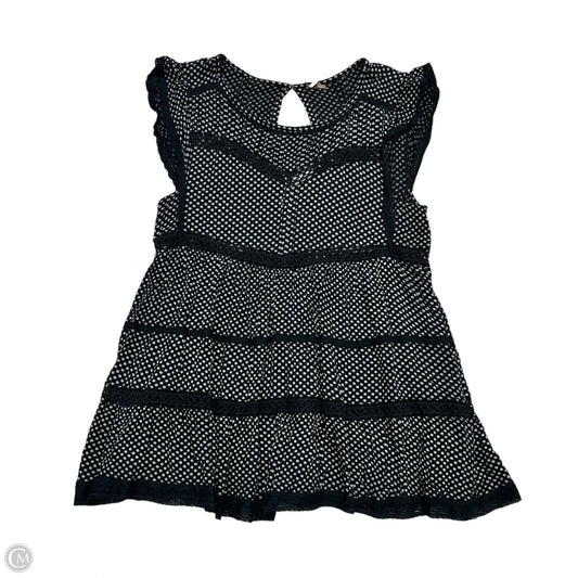 Tunic Sleeveless By Free People In Black & White, Size: M