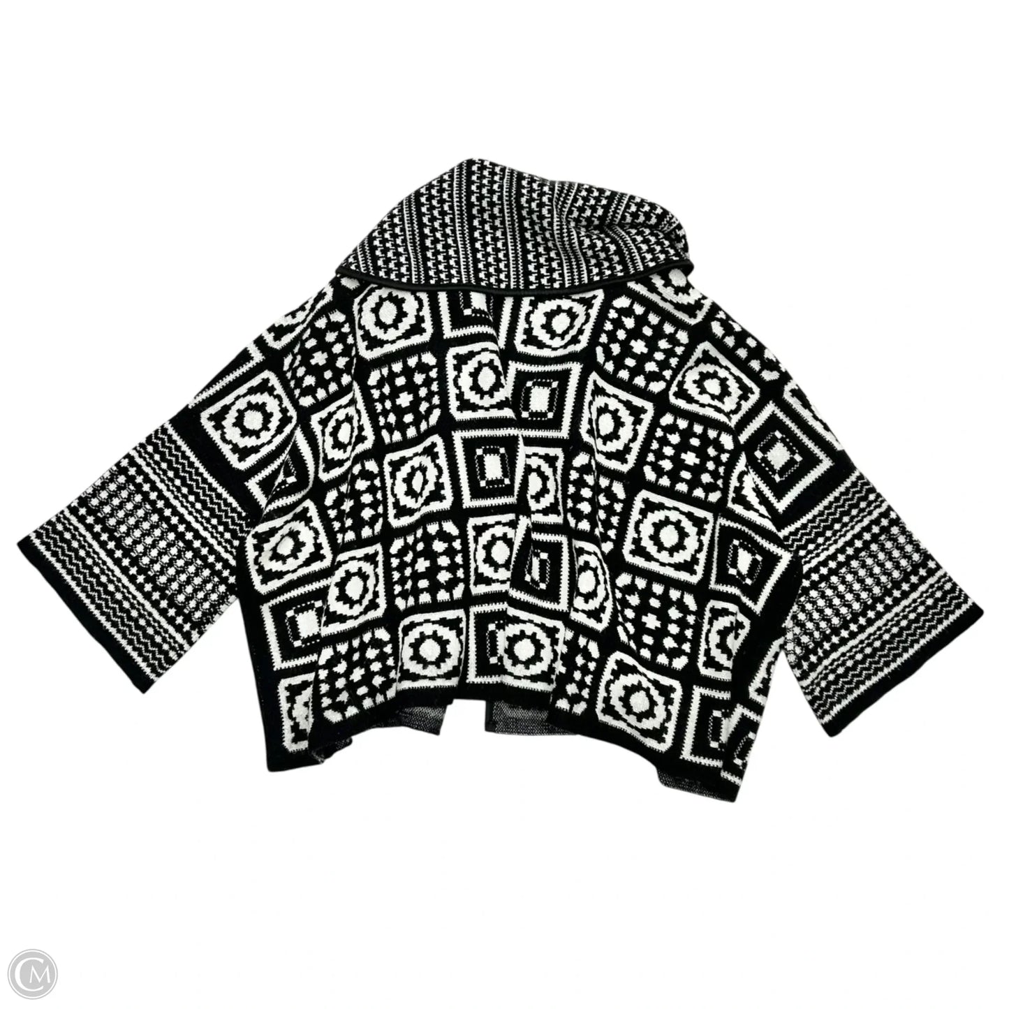 Sweater Cardigan By Maeve In Black & Grey, Size: Osfm
