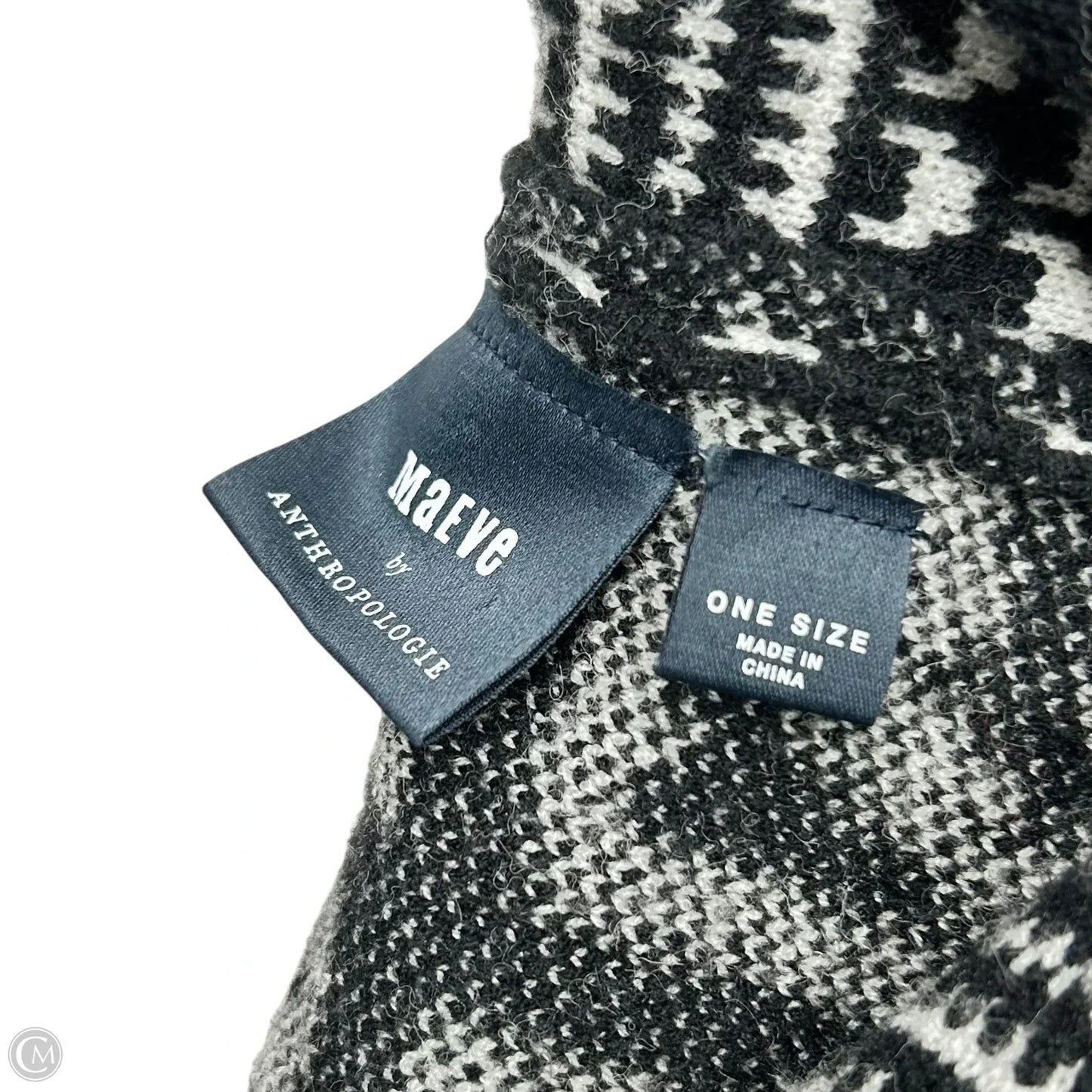 Sweater Cardigan By Maeve In Black & Grey, Size: Osfm