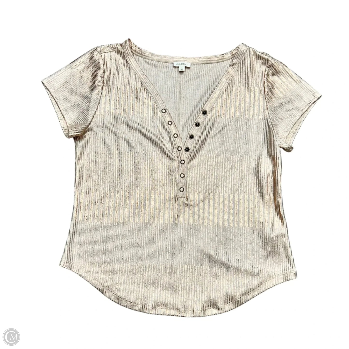 Top Short Sleeve By Pilcro In Gold, Size: Xl