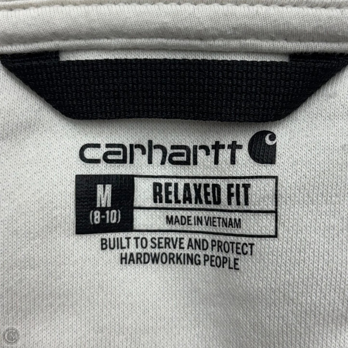 Sweatshirt Hoodie By Carhartt In Cream, Size: M