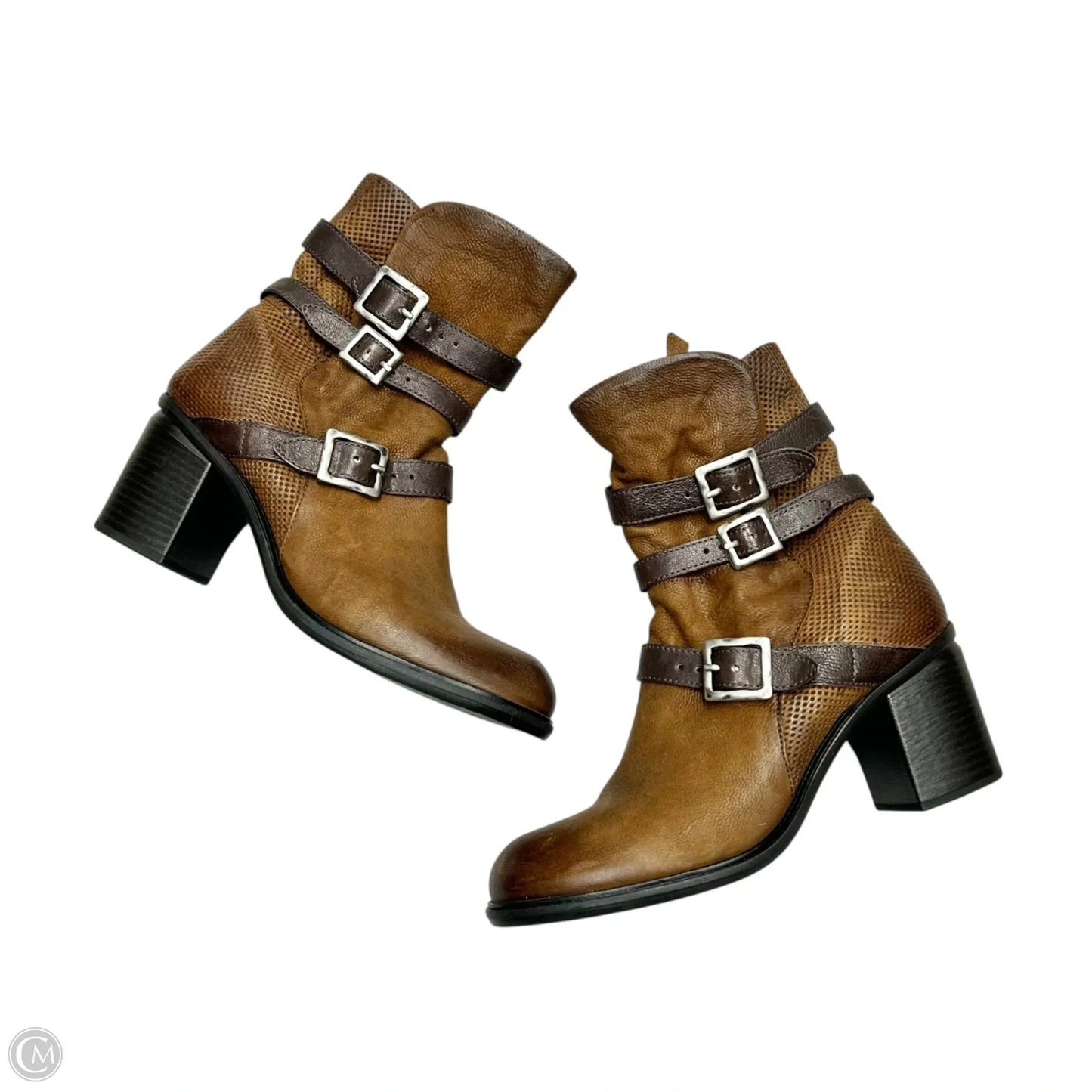 Boots Ankle Heels By Miz Mooz In Tan, Size: 10.5