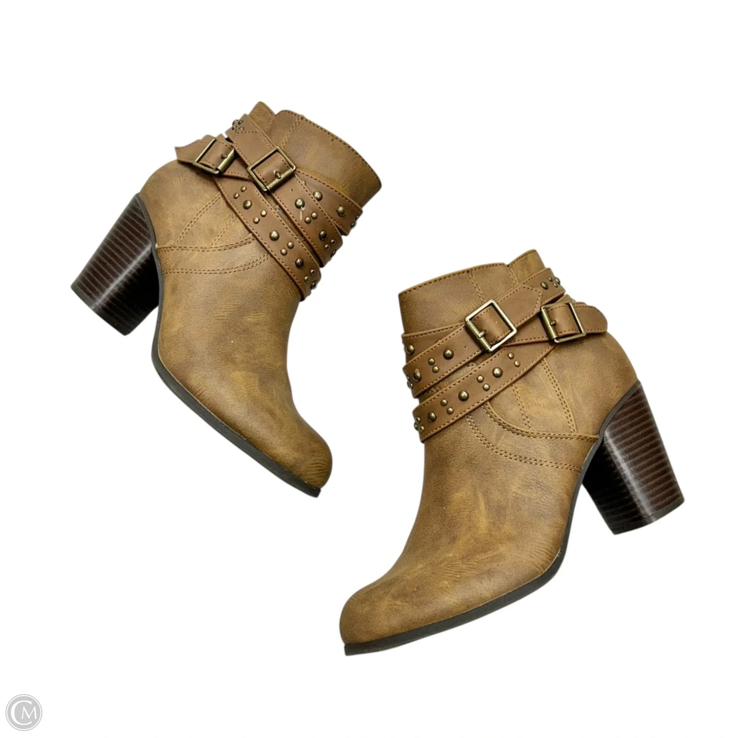 Boots Ankle Heels By Madden Girl In Tan, Size: 8.5