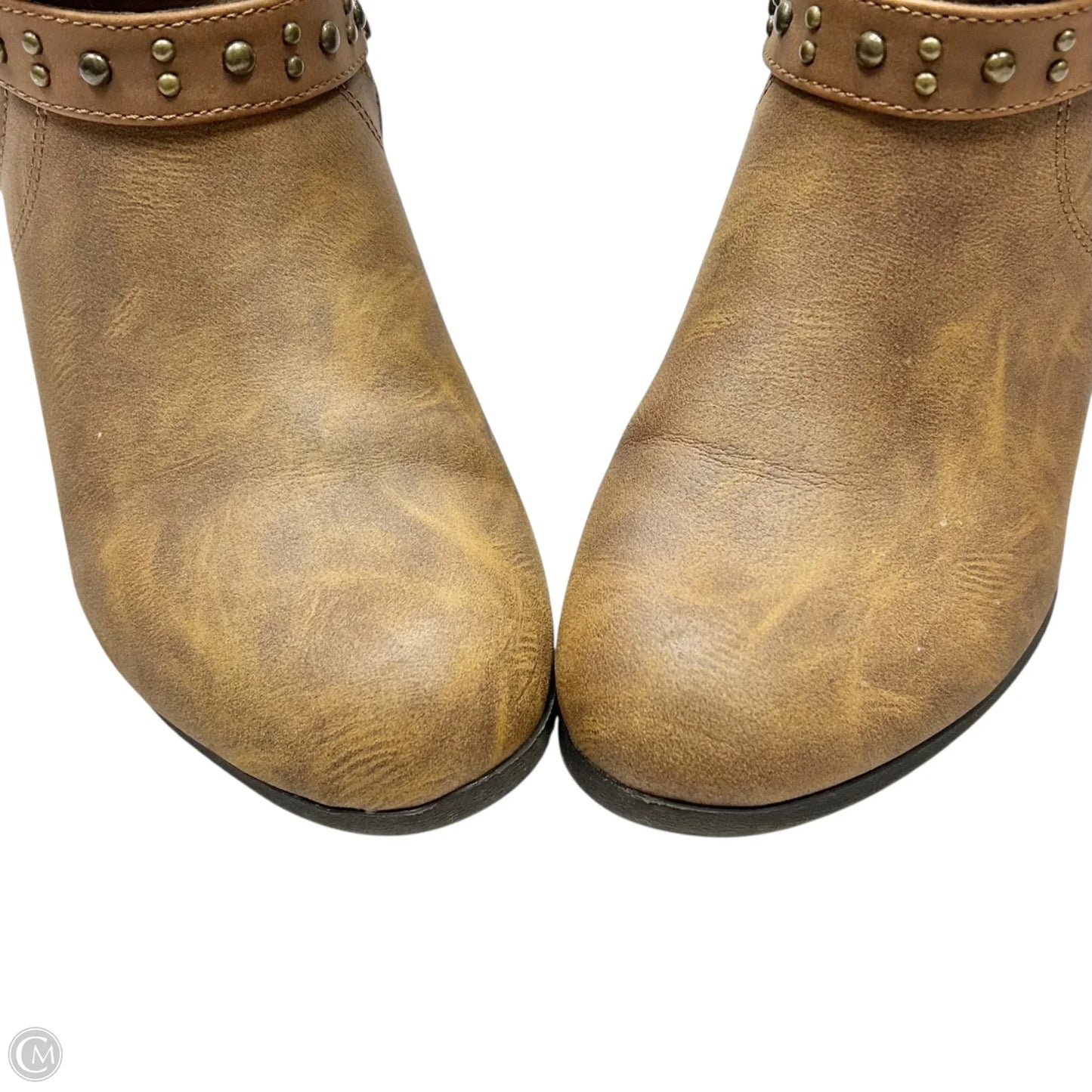 Boots Ankle Heels By Madden Girl In Tan, Size: 8.5