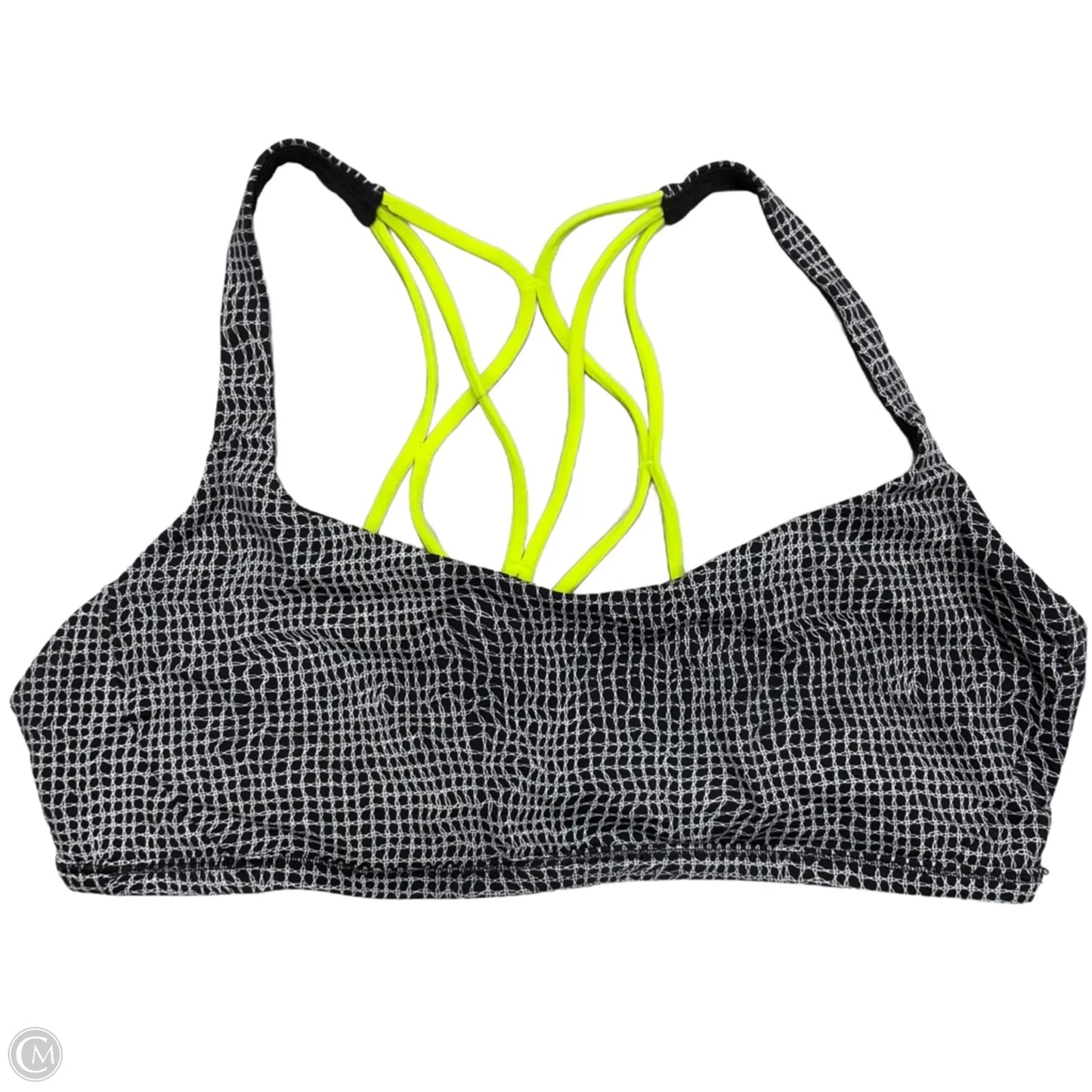 Athletic Bra By Lululemon In Black & White, Size: M