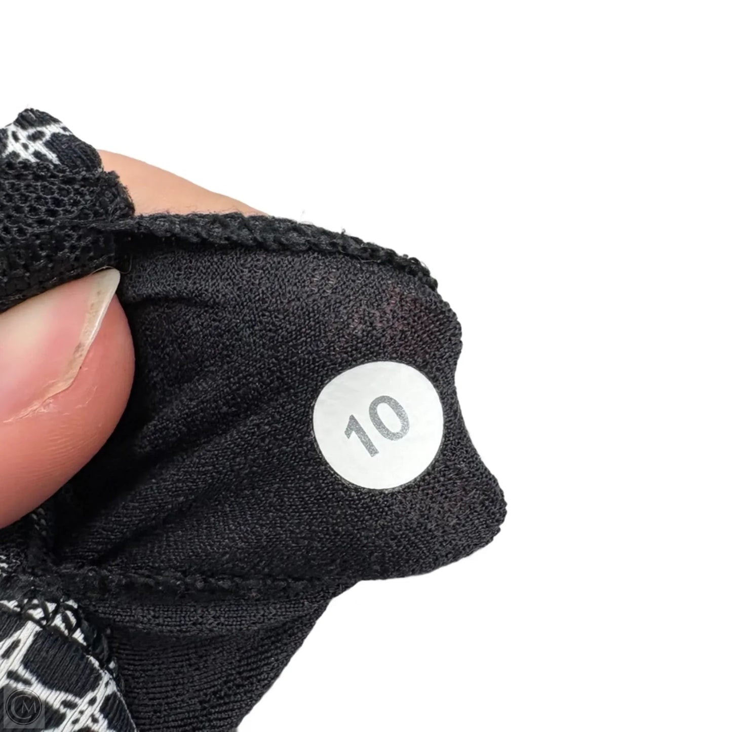 Athletic Bra By Lululemon In Black & White, Size: M